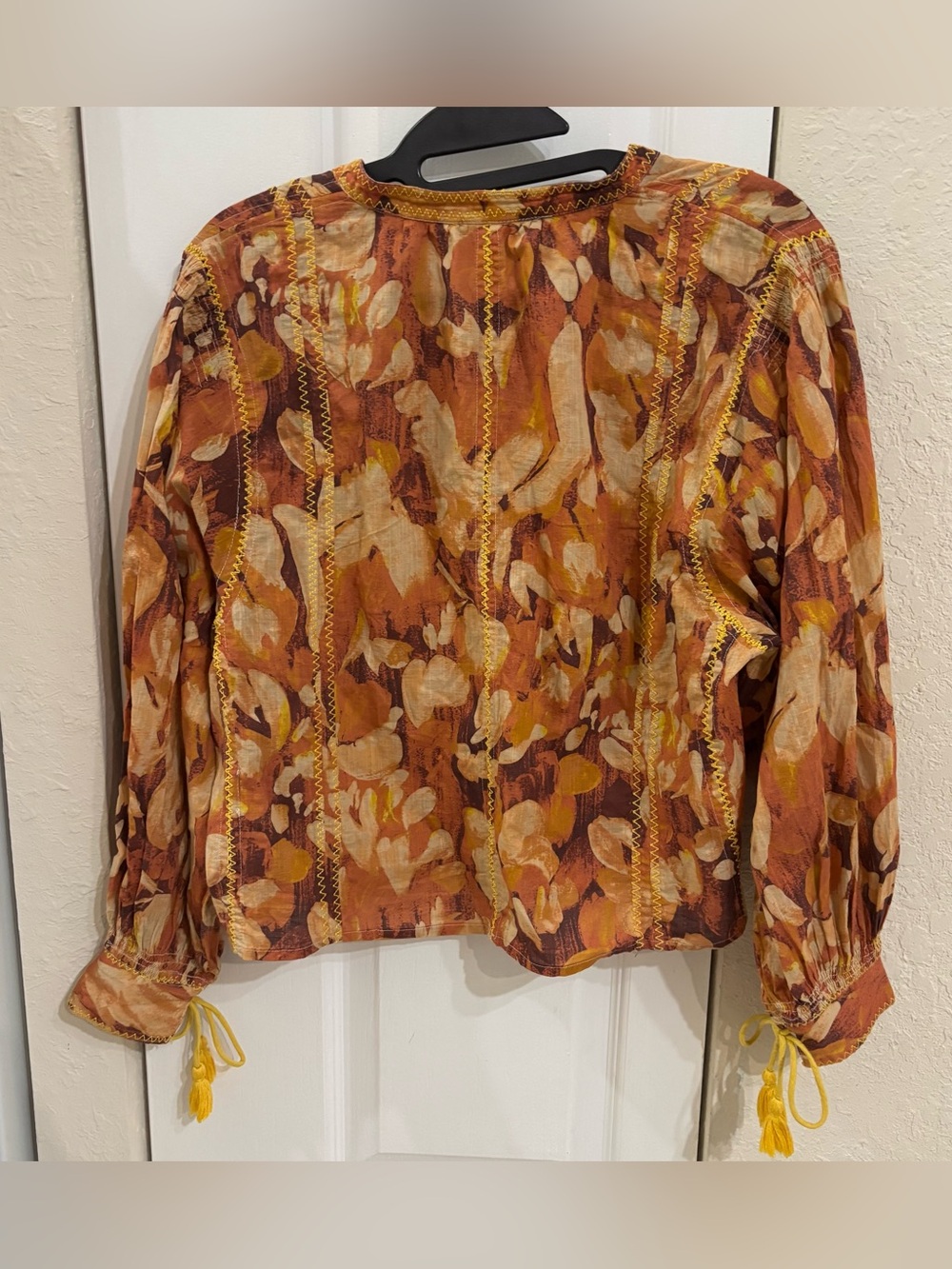 By Anthropologie Tassel Stitched Blouse - Picture 6 of 10